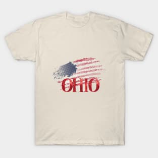 Brushed with Ohio Pride: American Flag Tee T-Shirt